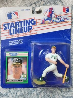 1989 Starting Lineup Mark McGwire Oakland Athletics Figure - White & Green
